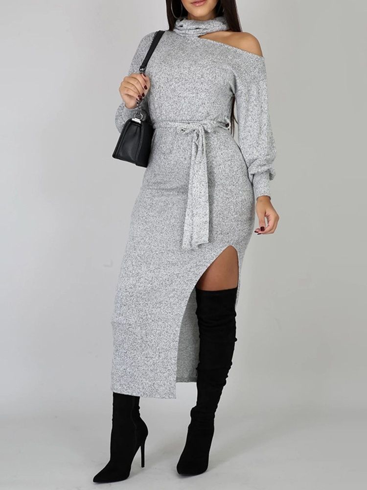 Robe D'automne À Manches Longues Et À Manches Longues Pour Femmes