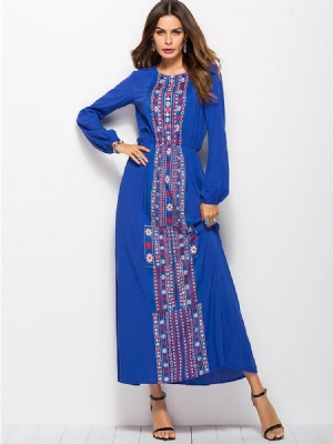 Robe Longue Bleue À La Mode Africaine Pour Femmes