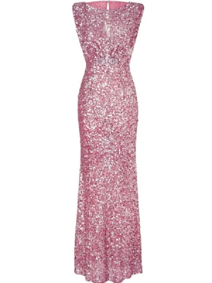 Robe Longue Dos Nu À Sequins Pour Femmes