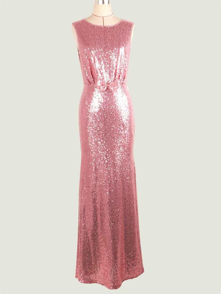 Robe Longue Dos Nu À Sequins Pour Femmes