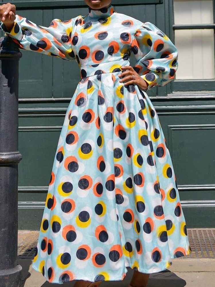 Robe Longue À Manches Longues Et Col Roulé Pour Femme