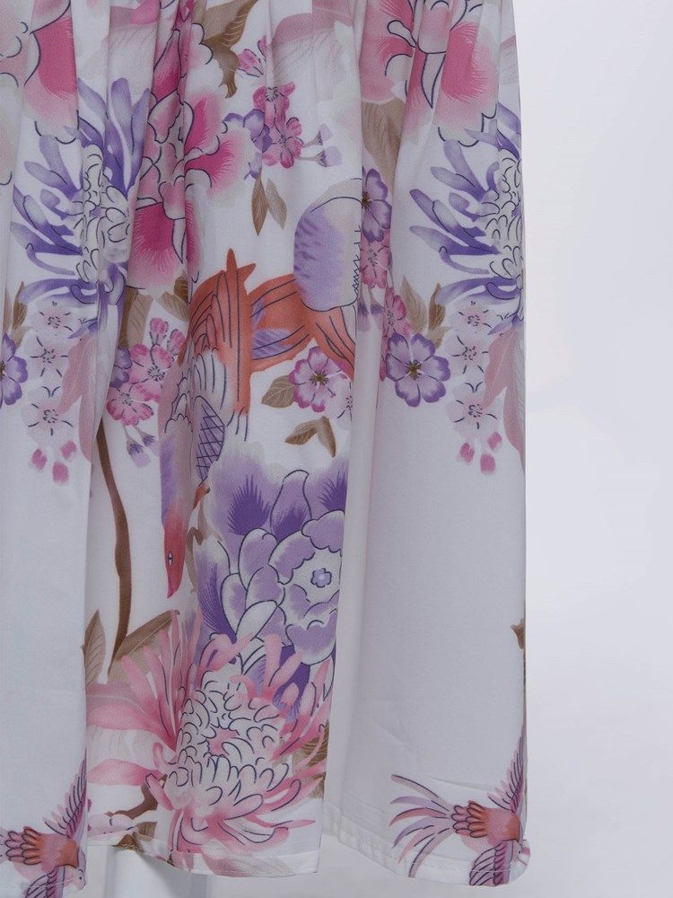 Robe Longue Sans Bretelles Pour Femmes À Imprimé Floral