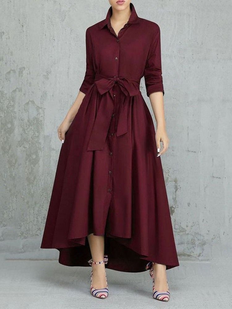 Robe À Manches Longues Et À Lacets À Manches Neufs Pour Femmes