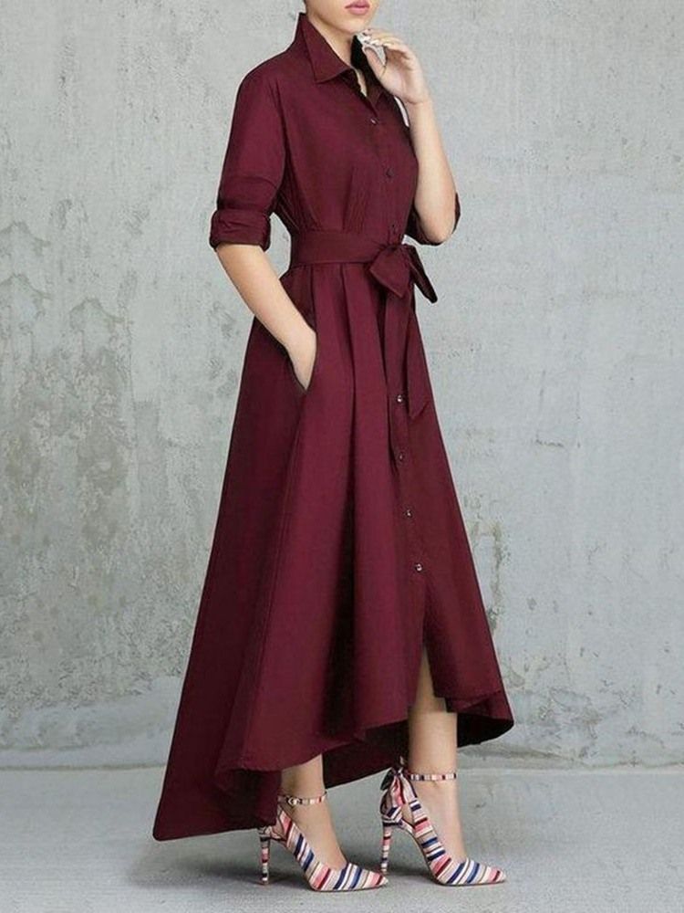 Robe À Manches Longues Et À Lacets À Manches Neufs Pour Femmes