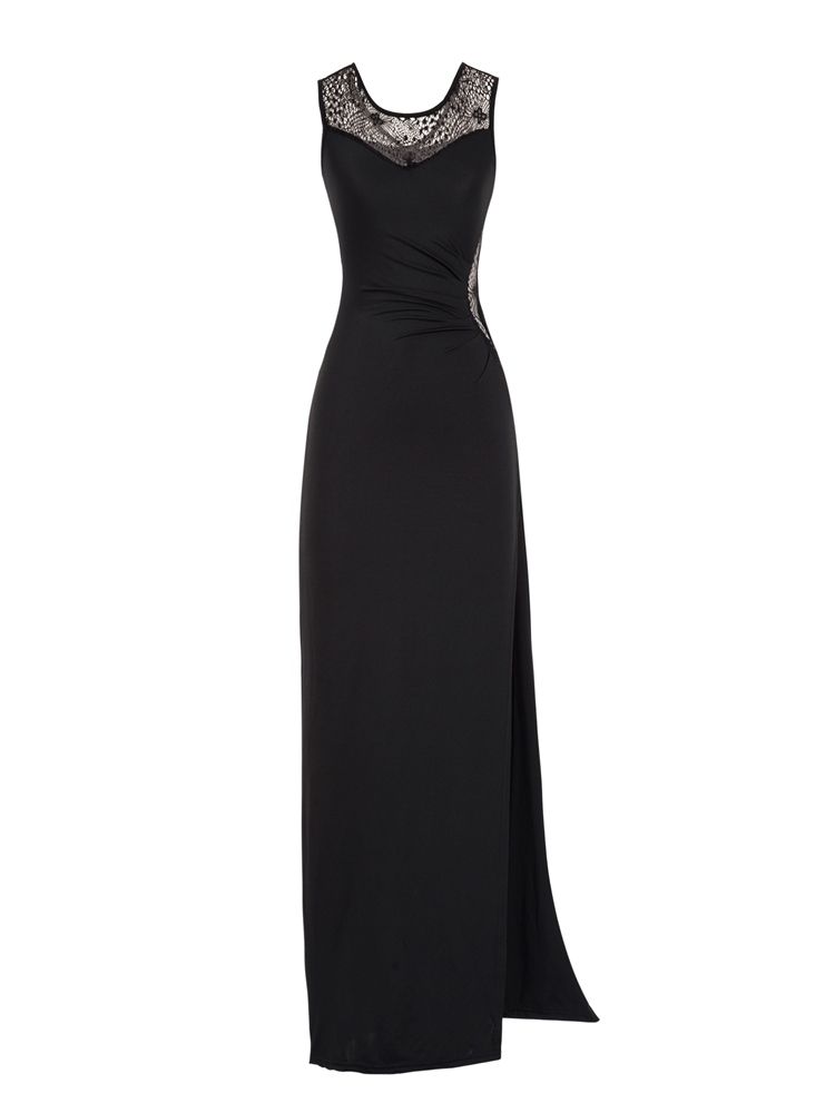 Robe Maxi Dos Nu À Col Rond Pour Femme