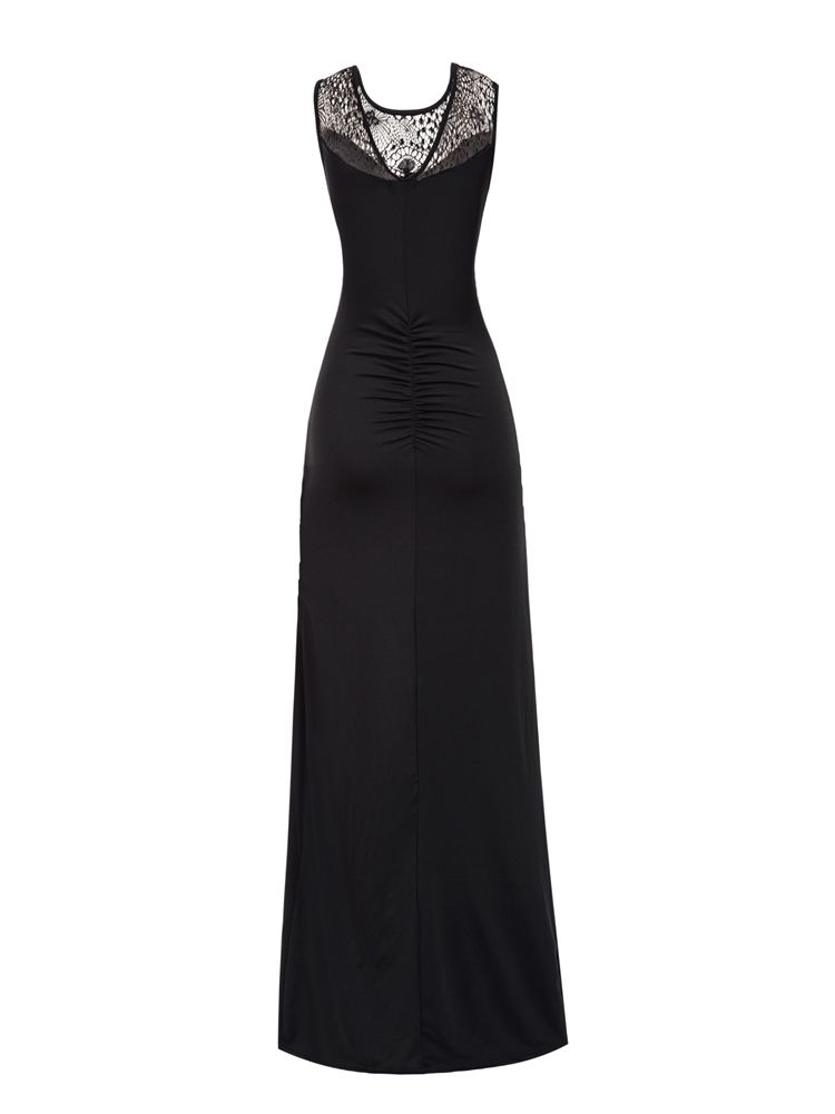 Robe Maxi Dos Nu À Col Rond Pour Femme