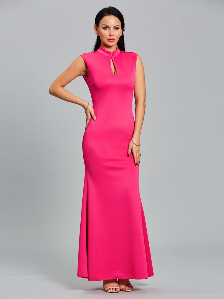 Robe Maxi Sirène Dos Nu Creux Pour Femmes