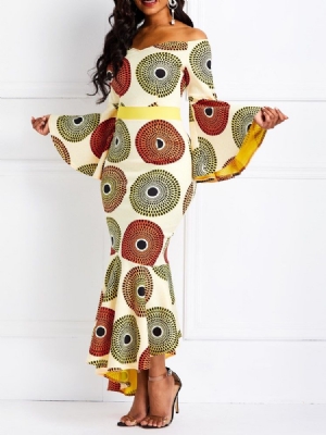 Robe De Sirène À Blocs De Couleur Ankara À La Mode Africaine Pour Femmes