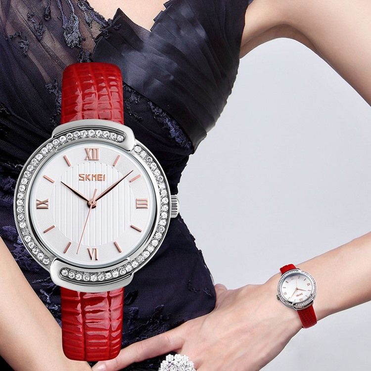 Ceinture De Montre En Cuir Strass Pour Montre Femme