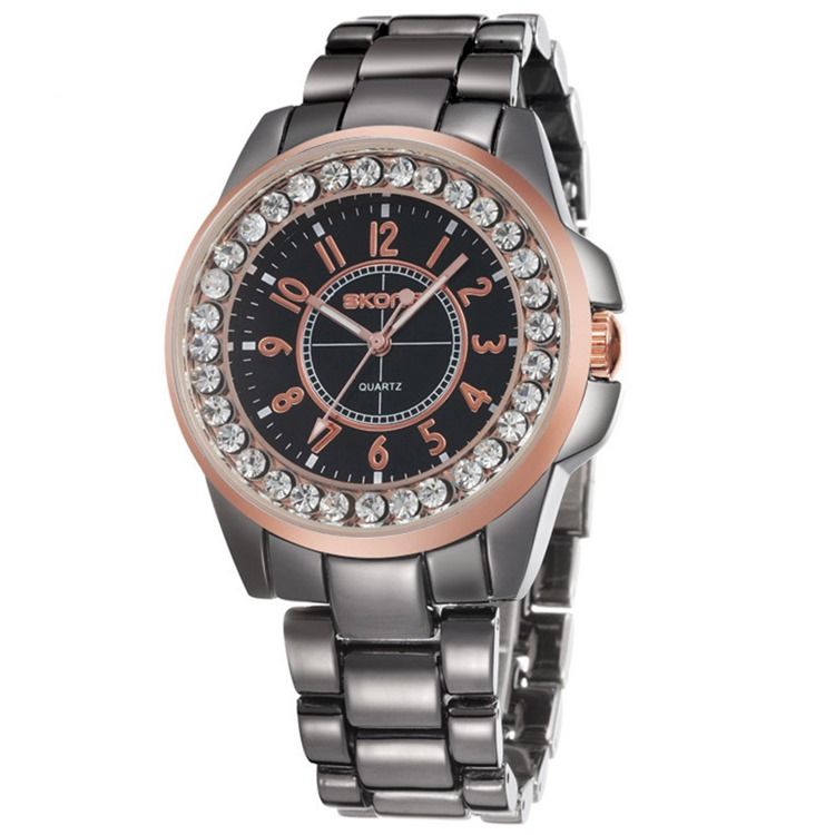 Jyy Nouveau Style Diamante Mains Lumineuses Montre Homme