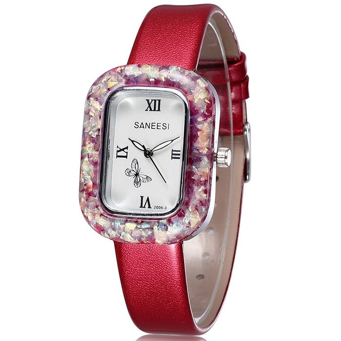 Jyy Square Rome Chiffres Ol Style Montre Femme