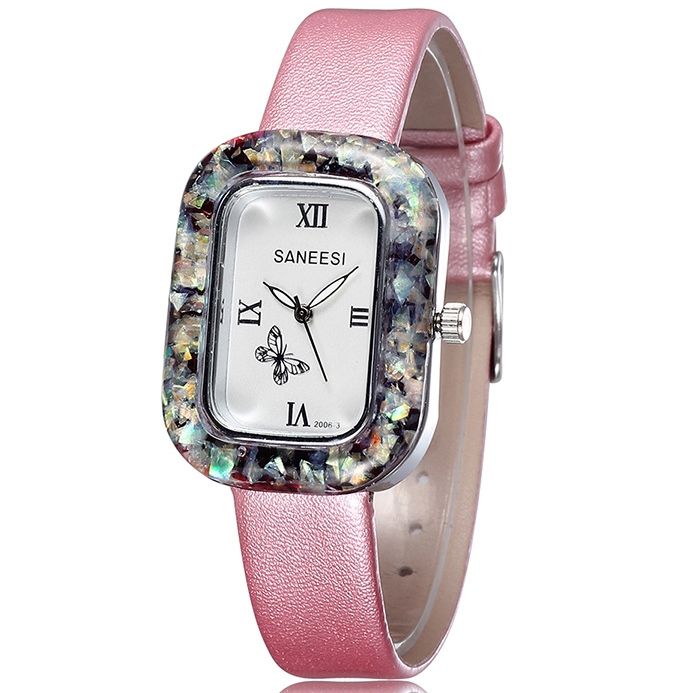 Jyy Square Rome Chiffres Ol Style Montre Femme