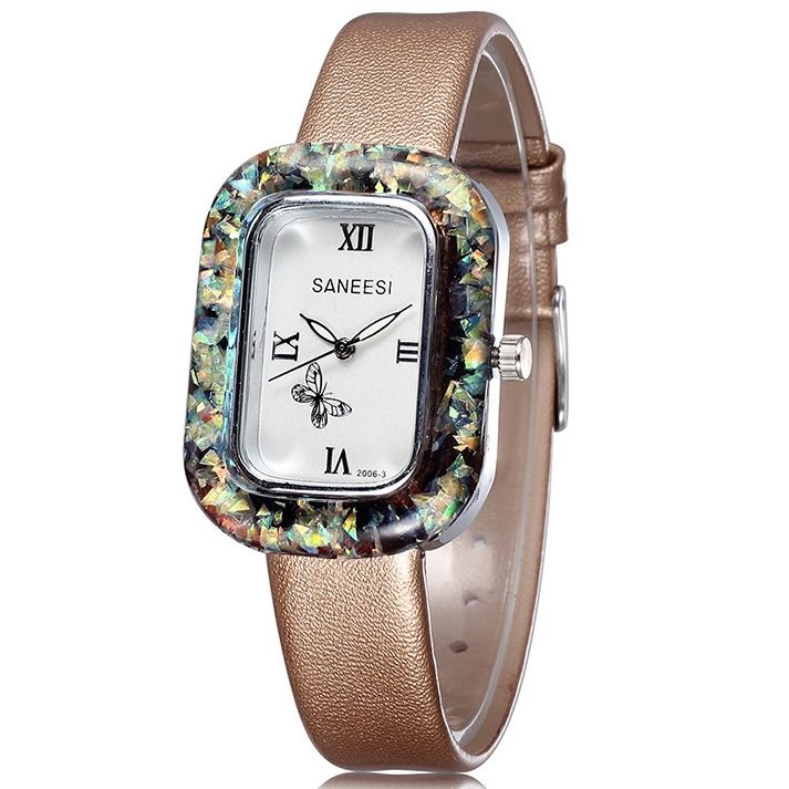 Jyy Square Rome Chiffres Ol Style Montre Femme