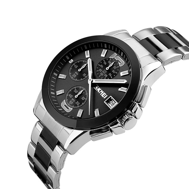 Montre-bracelet En Acier Inoxydable Multicouche Pour Hommes Pour Femmes