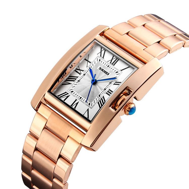 Montre Carrée En Acier Ol Pour Femme