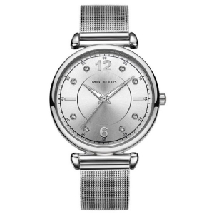 Montre Classique En Acier À Quartz Avec Strass Pour Femme