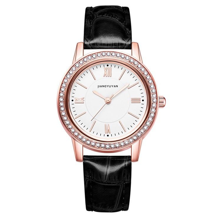 Montre En Cuir Pour Femme Avec Strass