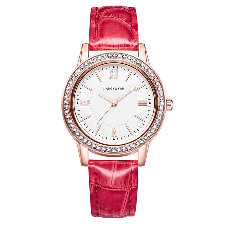 Montre En Cuir Pour Femme Avec Strass