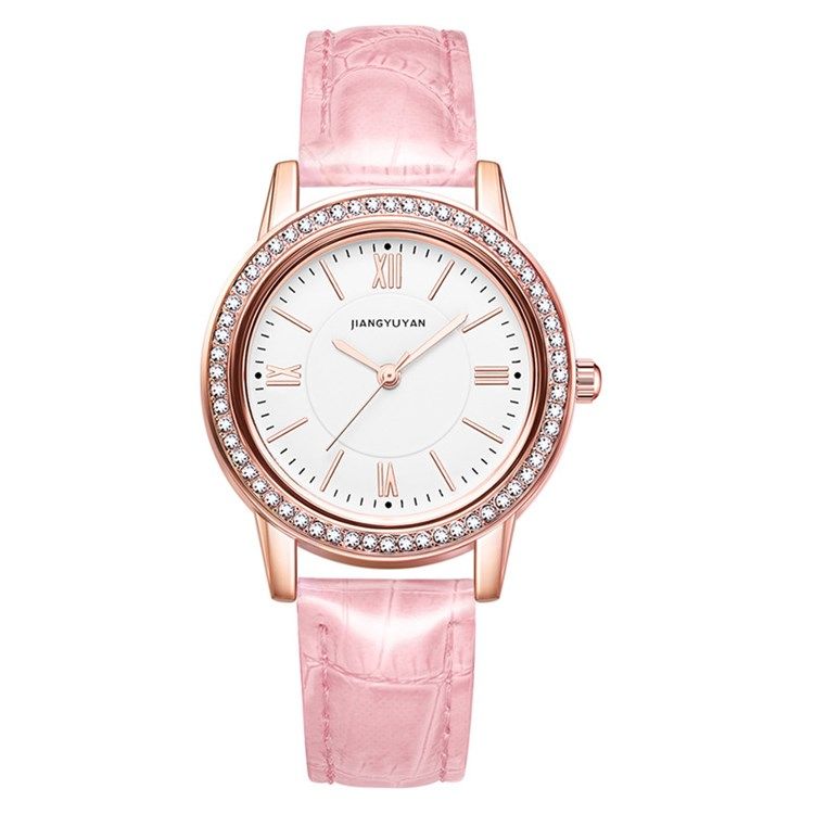 Montre En Cuir Pour Femme Avec Strass