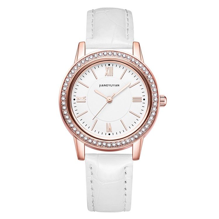 Montre En Cuir Pour Femme Avec Strass