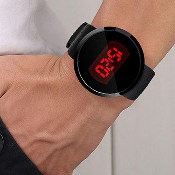 Montre Électronique Ronde À Led Pour Hommes