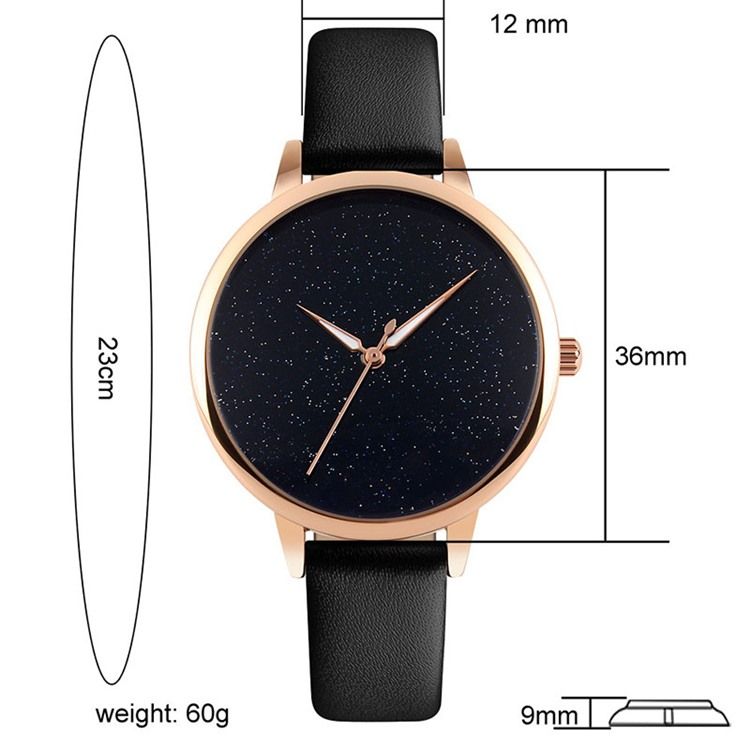 Montre Femme En Cuir À Quartz