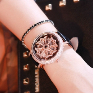 Montre Florale Pour Femme En Pu