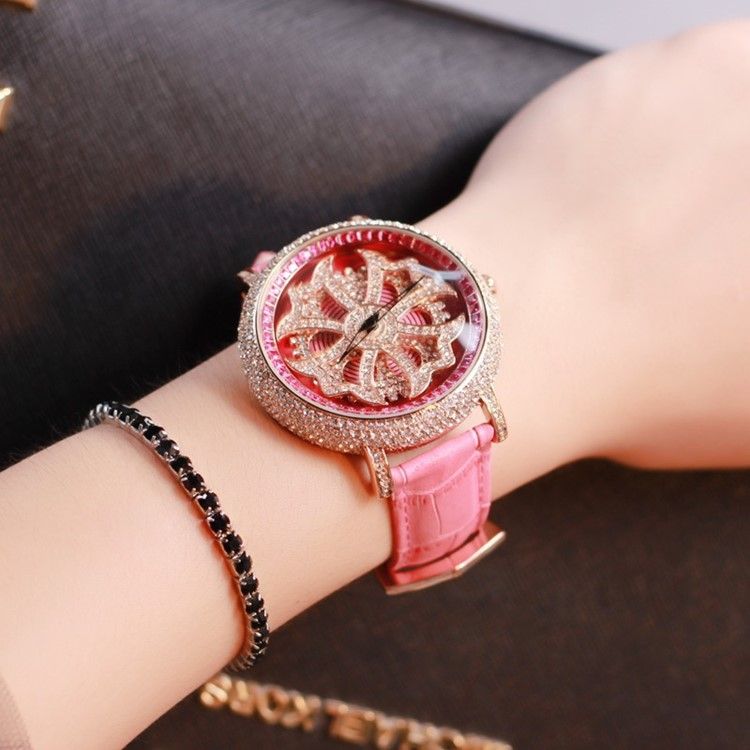 Montre Florale Pour Femme En Pu