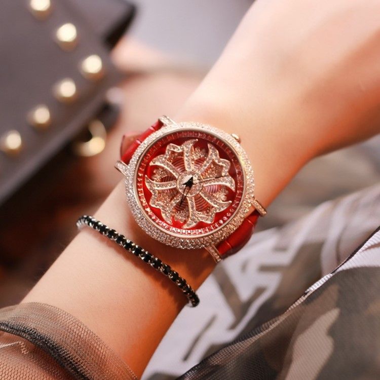 Montre Florale Pour Femme En Pu