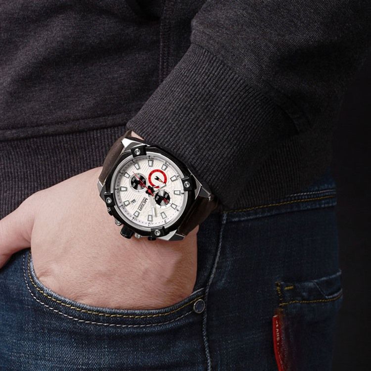 Montre Pour Hommes Avec Ceinture À Boucle Ardillon