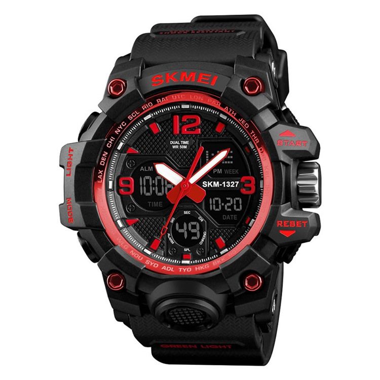 Montre Pour Hommes Multi-fonctions Multi-couleurs À Double Mouvement Pour Hommes