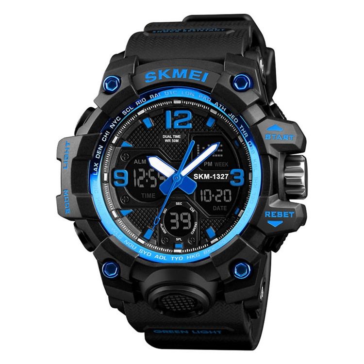 Montre Pour Hommes Multi-fonctions Multi-couleurs À Double Mouvement Pour Hommes