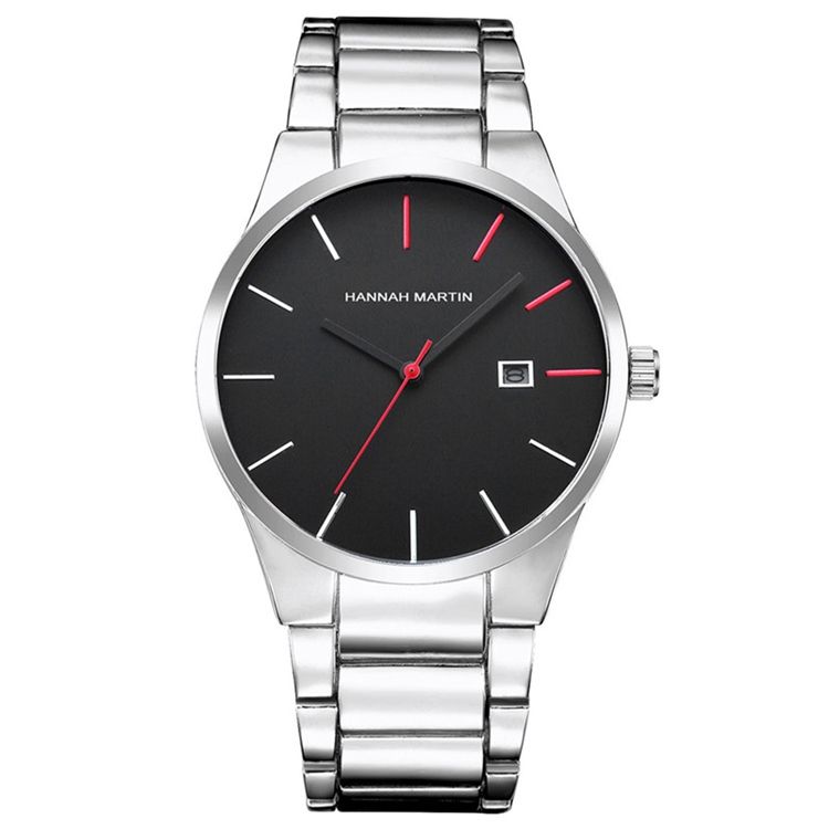 Montre Jyy Concise À Trois Aiguilles Avec Bracelet En Acier Pour Hommes