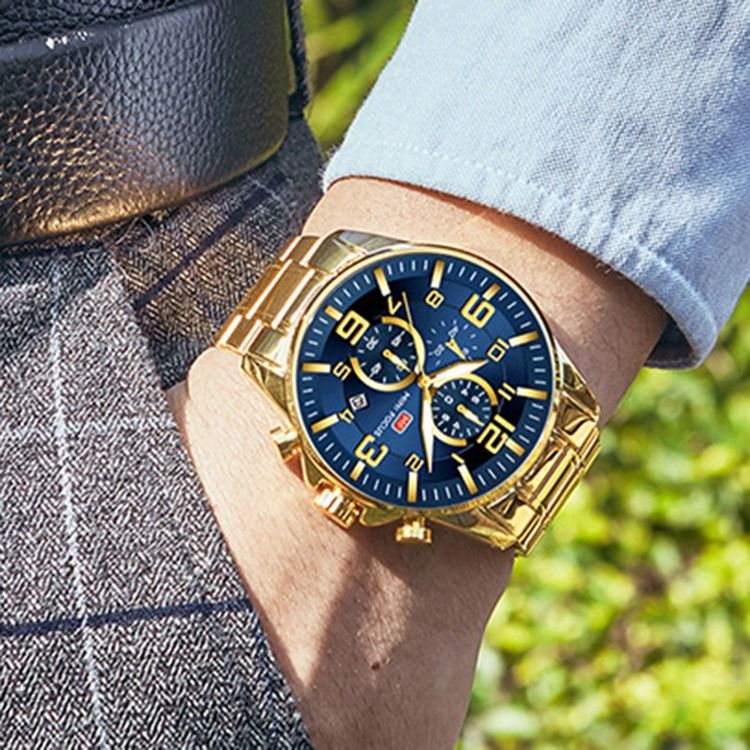 Montre Lumineuse Ronde De Luxe Pour Hommes