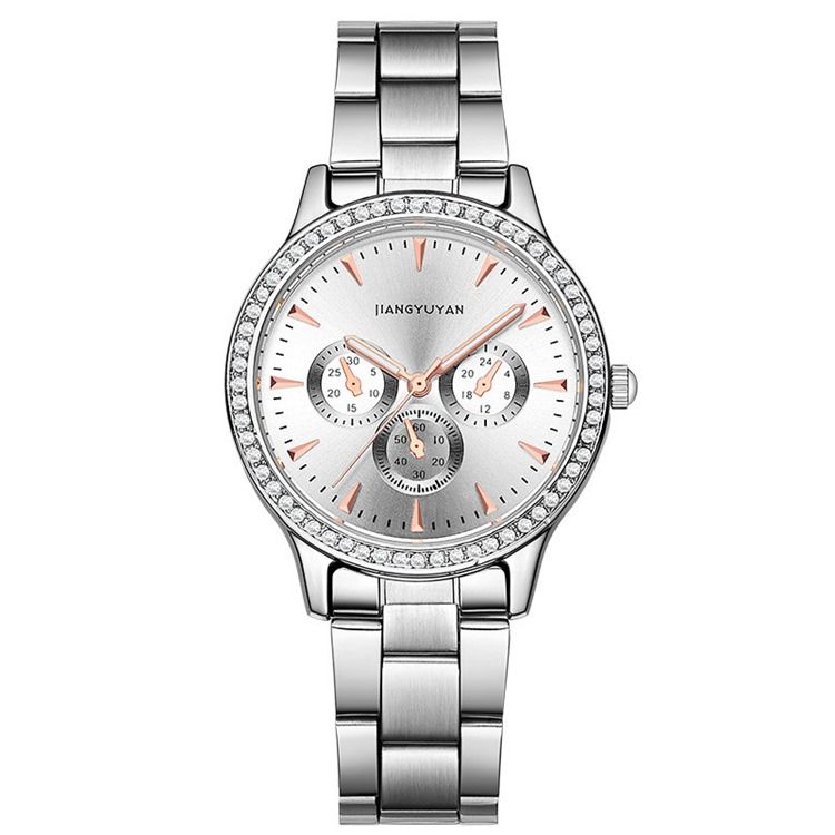 Montre À Quartz Étanche En Acier Pour Femme