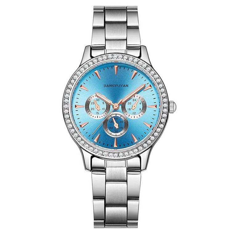 Montre À Quartz Étanche En Acier Pour Femme