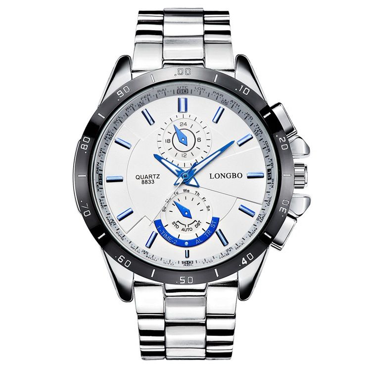 Montre À Quartz Étanche En Acier Pour Hommes