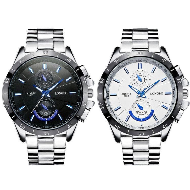 Montre À Quartz Étanche En Acier Pour Hommes