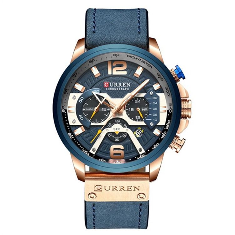 Montre À Quartz Pour Hommes Avec Calendrier De Ceinture Étanche À Quartz Hardlex