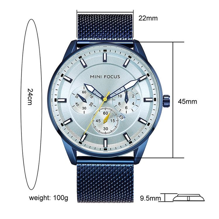 Montre À Quartz Pour Hommes Avec Ceinture En Fil