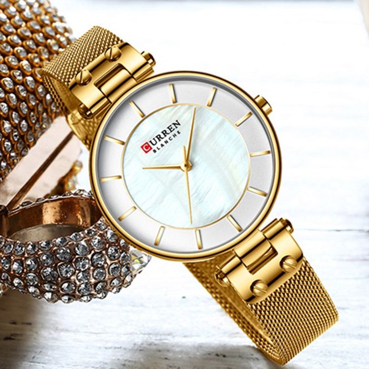 Montres À Quartz Rondes À Boucle Ardillon Pour Femmes