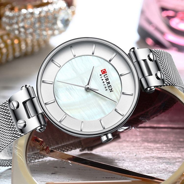 Montres À Quartz Rondes À Boucle Ardillon Pour Femmes