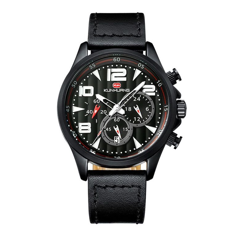 Montres À Quartz Rondes À Boucle Ardillon Pour Hommes