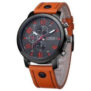 Montres Rondes À Quartz Pu Pour Hommes