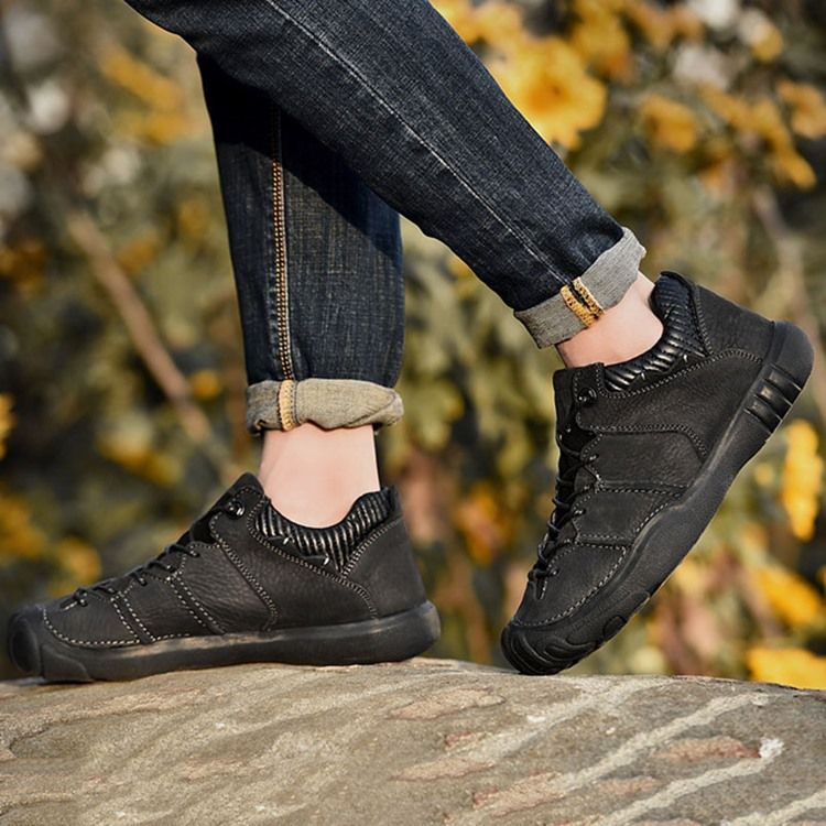 Baskets De Travail Pour Hommes À Lacets Et À Coupe Basse En Pu