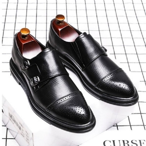 Chaussures Habillées Basses À Enfiler Unies Supérieures Pour Hommes