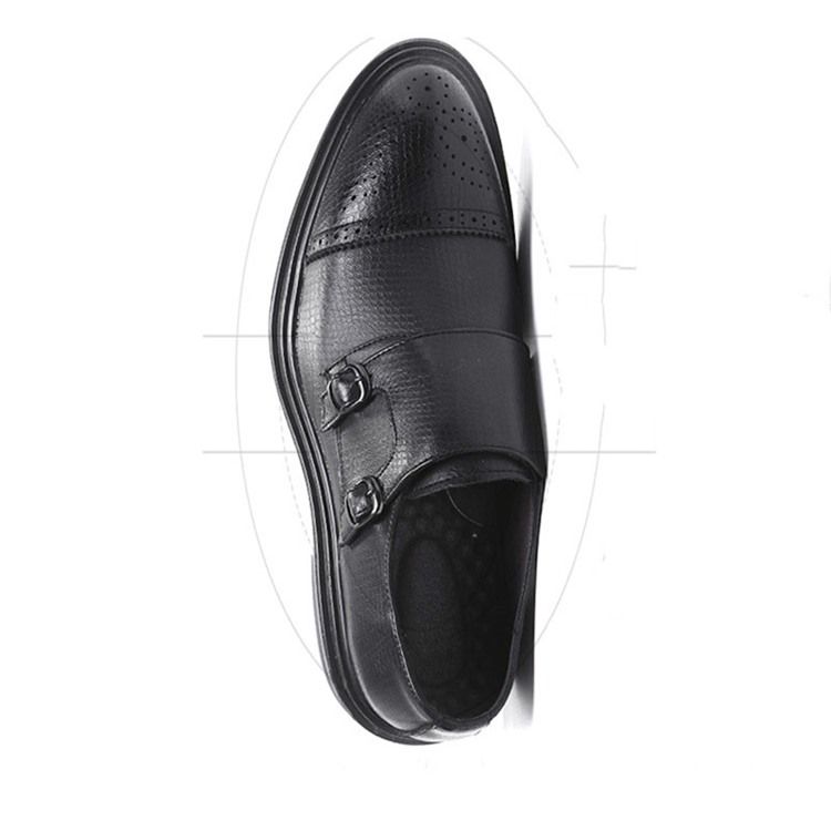 Chaussures Habillées Basses À Enfiler Unies Supérieures Pour Hommes