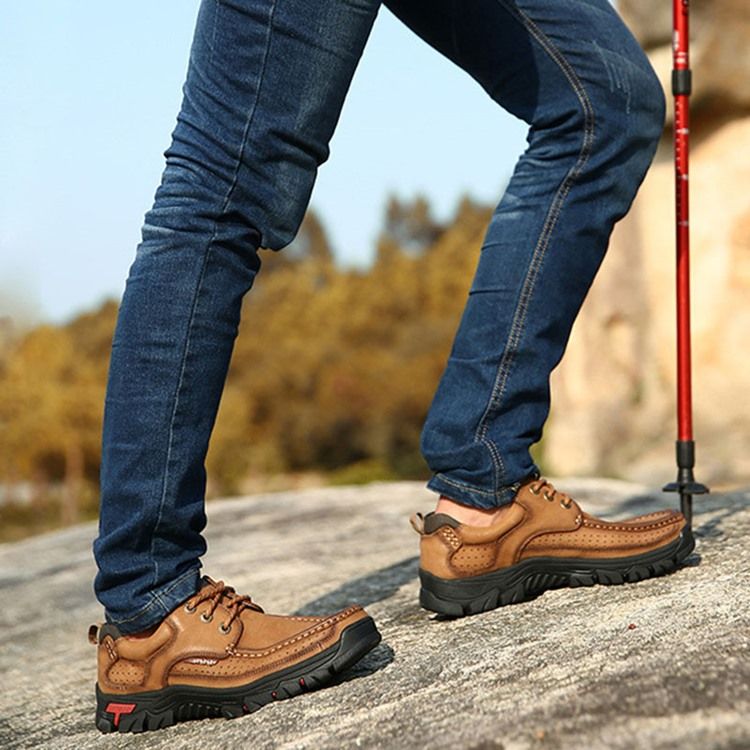 Chaussures De Randonnée Pour Hommes À Bout Carré Et À Lacets