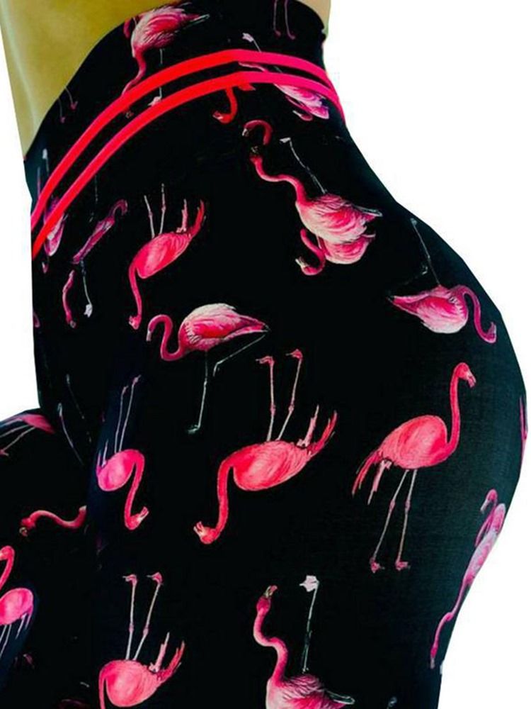 Femmes Flamingo Print Animal Fitness Gym Sports Yoga Leggings Pantalons De Yoga Taille Haute Tiktok Leggings