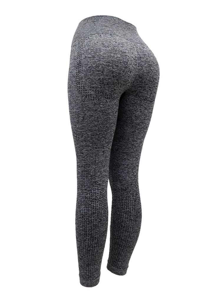 Femmes Polyester Solide Joint Sans Couture Respirant Femme Longueur Cheville Pantalon De Yoga Taille Haute Tiktok Leggings